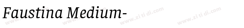 Faustina Medium字体转换
